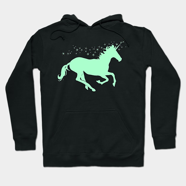 Mint Magical Unicorn Party Magical Mythical Unicorn Hoodie by vintageinspired